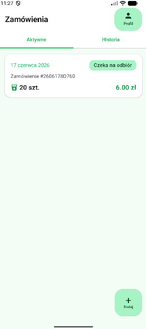 Utworzone zamówienie